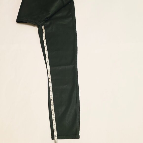 PAIGE Hoxton Skinny Ankle Jean in Deep Emerald Luxe Coating - Picture 15 of 16